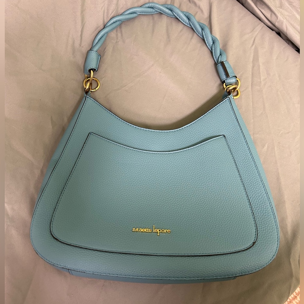 Nanette Lepore Purse Sky Blue Vegan Leather